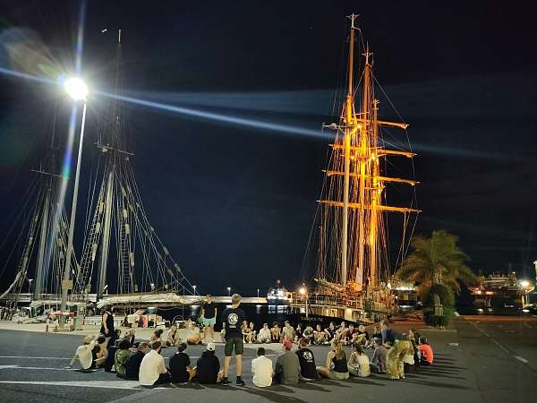 Erste Abendrunde auf der Pier 