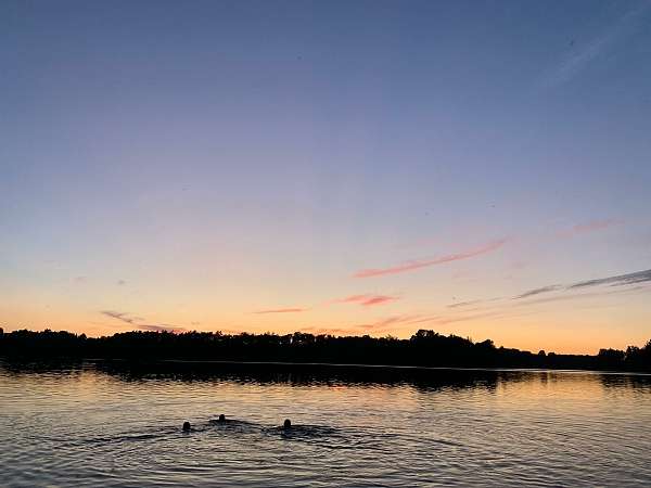 Schwimmen im Brahmsee