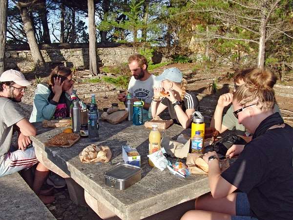 Picknick auf dem Gipfel