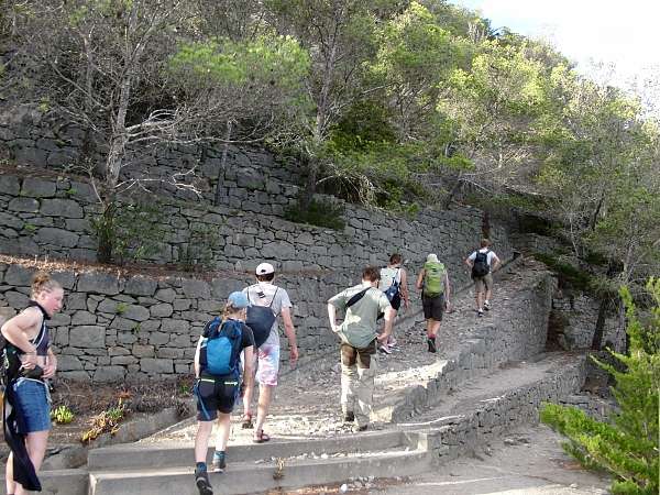 Unsere Wandergruppe beim Aufstieg auf den Vulkan