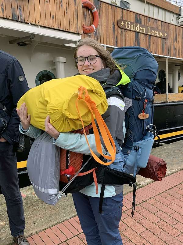 vor dem Check in auf der Gilden Leeuw